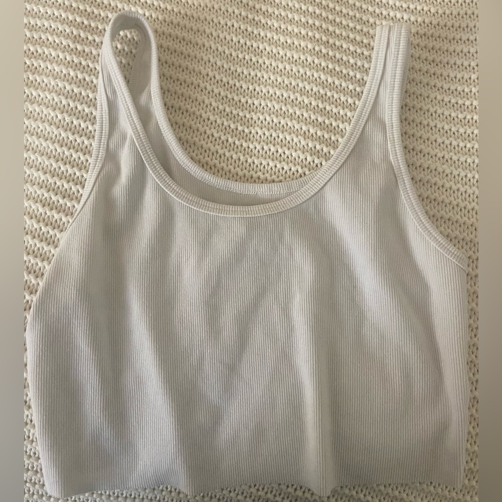 Wild fable white cropped tank top